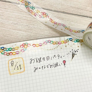 ワールドクラフト キラキラマスキングテープ Paper garland FCU8965-KRMT15-062-イメージ4