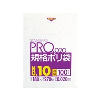 日本サニパック LT10スタンダードポリ袋10号(0.02)透明100枚 FC536FY-4754352