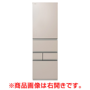 東芝 【左開き】452L 5ドア冷蔵庫 VEGETA エクリュゴールド GR-W450GTML(NS)-イメージ1