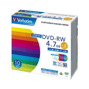 Verbatim データ用DVD-RW 4.7GB 1-2倍速 CPRM対応 10枚入り DHW47NDP10V1 Verbatim データ用DVD-RW 4.7GB 1-2倍速 CPRM対応 10枚入り DHW47NDP10V1