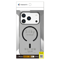 トリニティ iPhone 18 Pro用 / 17 Pro用 [Silky Armor] マグネット吸着式アクセサリー対応 シルキータッチケース マットクリアブラック TR-IP26M3-SA-CLBK