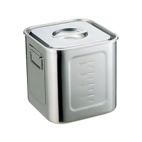 江部松商事 EBM/モリブデン 角型キッチンポット 目盛付 19.5cm FC941LG-3021300