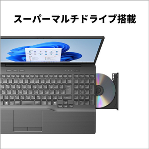 富士通 16型WUXGA/Core i7/Iris Xe グラフィックス/メモリ16GB/約512GB SSD/DVD/WiFi 7 e angle select FMV Note A ブライトブラック FMVA75K3B5-イメージ9
