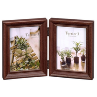 ハクバ フォトフレーム Lサイズ 2面(タテ・タテ) テリア3 ブラウン FWTR3-BRL2T