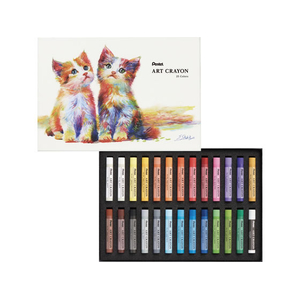 ぺんてる クレヨン ART CRAYON アートクレヨン セット 25色 白2本入り FCJ679P-PTAC-26-イメージ1