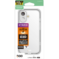 エレコム iPhone 17用ハイブリッドケース D3O オールクリア メタルステッカー付 クリア PM-A25AD3OTCR