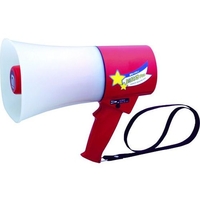 ノボル電機 ノボル/レイニーメガホン蓄光型ルミナス 6Wサイレン音付 耐水仕様 FC761HJ-8359890