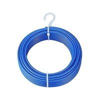 トラスコ中山 TRUSCO メッキ付ワイヤロープ PVC被覆タイプ 4(6)mm×20m 4(6)201406 FC145EK-2134942