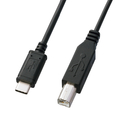サンワサプライ USB2．0 Type C-Bケーブル(2m) ブラック KU-CB20