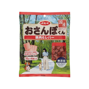 デビフペット おさんぽくん 鶏肉&レバー 15g×4袋入 FC409NW-イメージ1