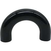 トラスコ 丸棒取手 ＰＳ樹脂 黒 全長４５ｍｍ 全高２８ｍｍ ピッチ３５ｍｍ 下穴深さ１５ （Ｂ１トラスタッピンねじ４×３０２本付） MAPS-35BK