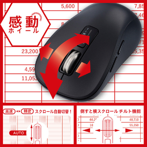 ナカバヤシ Dual静音5ボタンBlueLEDマウス M/ブラック BK(ブラック) MUS-DKF242BK-イメージ9