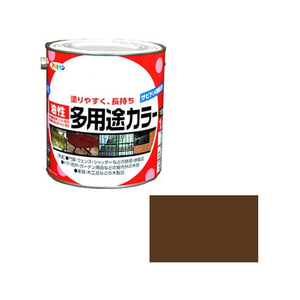 アサヒペン 油性多用途カラー 1.6L ブラウン FC704NV-イメージ1
