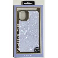ユニケース iPhone 15用Glass Shell Case パープル UNI-CSIP23M-0GSLL