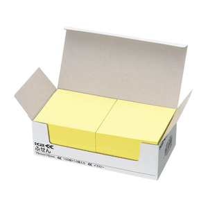 コクヨ ふせん〈K2〉75×75mm イエロー 10冊 F972597-K2ﾒ-7575Y-イメージ1