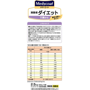 ペットライン メディコート 満腹感ダイエット 11歳から 2.5kg(500g×5) FC464NP-イメージ4