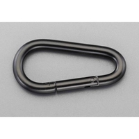 エスコ スナップフック スチール製 黒 80×11.0mm FCY8353-EA638JP-103