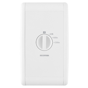 アイリスオーヤマ コンパクトセラミックファンヒーター ホワイト KCH-KD121-W-イメージ3