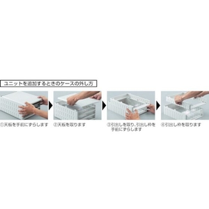 トラスコ中山 レターケース 引き出しA4浅型5個 FC772KL-2869144-イメージ2