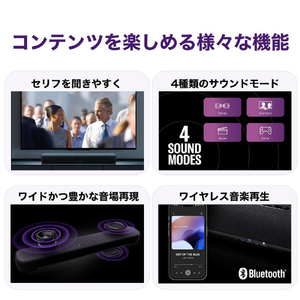 ヤマハ サウンドバー ブラック B200AB-イメージ4