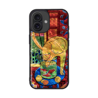 ikins iPhone 16用天然貝ケース 魚と猫 I27119I16