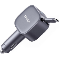 Anker Nano Car Charger (75W、巻取り式、USB-Cケーブル) A2738NA2