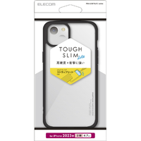 エレコム iPhone 15 Plus用TOUGH SLIM LITE フレームカラー ブラック PM-A23BTSLFCBK