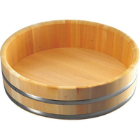 雅漆工芸 さわら 特上飯台 ステンタガ底竹巻 54cm 3升 FC941LP-5735800