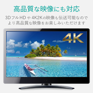 エレコム イーサネット対応HIGHSPEED HDMIケーブル(2．0m) ブラック DHHD14EB20BK-イメージ5
