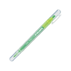 スマートバリュー 蛍光マーカーツインタイプ 緑 10本 FC28239-H023J-GN-10-イメージ1