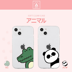 Dparks iPhone 14用ソフトクリアケース パンダ DS24120I14-イメージ5