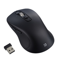 ナカバヤシ Dual静音5ボタンBlueLEDマウス L/ブラック BK(ブラック) MUS-DKF243BK