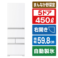 ハイセンス 【右開き】5ドア冷凍冷蔵庫 e angle select ホワイト HR-DC45E5W