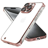 ラスタバナナ iPhone 15 Pro用極限保護 PCメタルフレームケース ピンクゴールド 7893IP361PPCLPG