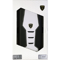 LAMBORGHINI iPhone 15用本革 手帳型ケース ホワイト×ブラック LBTPUFCIP15HUD16WE