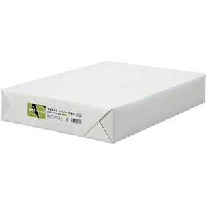 スマートバリュー カラーペーパー特厚口A3 鶯 500枚 FC807RJ-A284J-3-イメージ1