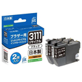 JIT ブラザー LC-3111BK対応ジットリサイクルインクカートリッジ ブラック 2個パック JIT-B3111B2P