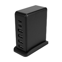 オウルテック 6ポートAC充電器 最大64W ブラック OWL-APD64C2A4-BK