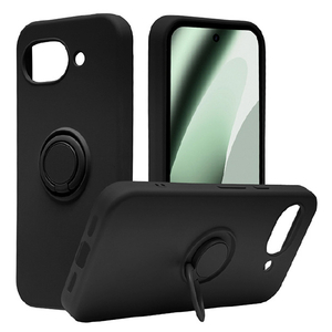 ラスタバナナ Google Pixel　10A用ＴＰＵリングケース　ブラック ブラック 9365P10ATPRBK-イメージ1
