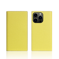 SLG Design iPhone 13 Pro用ケース Neon Full Grain Leather Diary Case レモン SD22122I13PLM