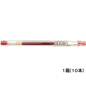 パイロット ハイテックC04 超極細0.4mm 赤 10本 F189674-LH-20C4-R-イメージ1