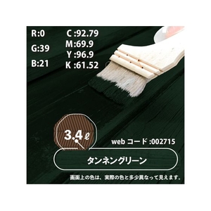 カンペハピオ キシラデコール エクステリアS タンネングリーン 3.4L FCB293M-イメージ3