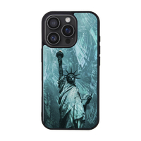 ikins iPhone 16 Pro用天然貝ケース 名所シリーズ 自由の女神 I27122I16PR