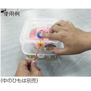 ユタカメイク ひも収納ボックス 大 クリアー ユタカメイク ひも収納ボックス M-BOXL-イメージ2