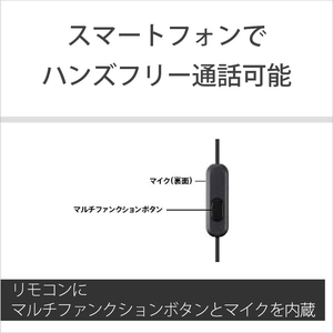 SONY 密閉型インナーイヤーヘッドフォン ブラック MDR-EX15APB-イメージ2