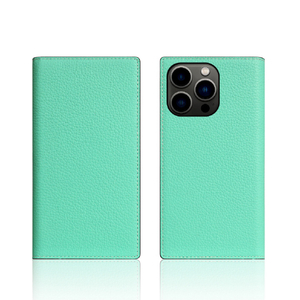 SLG Design iPhone 13 Pro用ケース Neon Full Grain Leather Diary Case ティール SD22123I13PTL-イメージ1