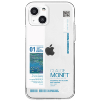 Dparks iPhone 13 mini用ソフトクリアケース 美術館 チケット風 モネ DS21123I13MN
