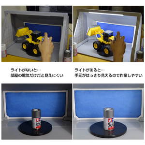 サンコー LEDライト付パワフルファン塗装ブース デラックス グレー TBTD25HGY-イメージ7
