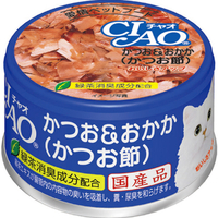 いなばペットフード CIAO ホワイティ かつお&おかか(かつお節) かつお白身シリーズ A10ﾁﾔｵｶﾂｵ&ｵｶｶ85G