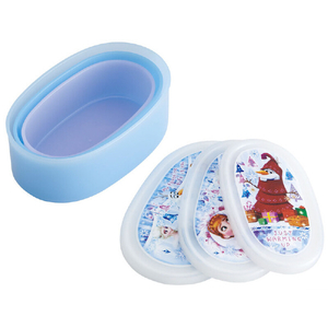 スケーター 抗菌シール容器 3Pセット アナと雪の女王24 SRS3SAGｱﾅﾕｷ24-イメージ2